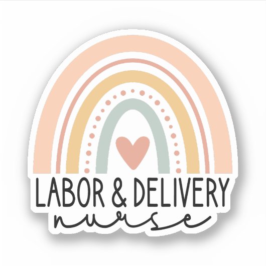 Sticker Infirmière de la main-d'oeuvre et de la prestation (Devant)