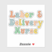 Sticker Infirmière de la main-d'oeuvre et de la prestation (Feuille)