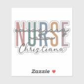 Sticker Infirmière de salle d'urgence personnalisée (Feuille)