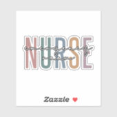 Sticker Infirmière de salle d'urgence RN Futurs infirmiers (Feuille)