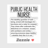 Sticker infirmière de santé publique (Feuille)