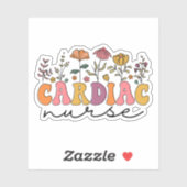 Sticker Infirmière en cardiologie CVICU Infirmière en card (Feuille)