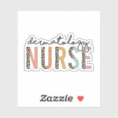 Sticker Infirmière en dermatologie léopard, Dermatologie I (Feuille)