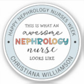 Sticker Infirmière en néphrologie drôle personnalisée Appr (Devant)