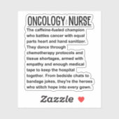 Sticker Infirmière en oncologie (Feuille)