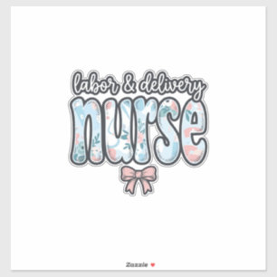 Sticker Infirmière en salle d'accouchement Chemise florale