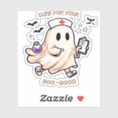 Sticker Infirmière fantôme avec potion magique - Cure pour (Feuille)