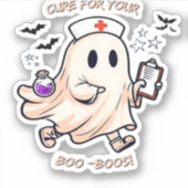 Sticker Infirmière fantôme avec potion magique - Cure pour (Devant)