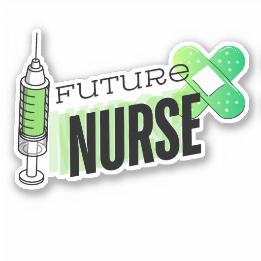 Sticker Infirmière future imperméable (Devant)