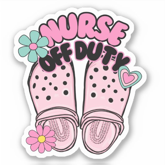 Sticker Infirmière hors service Clogs étanche (Devant)