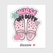 Sticker Infirmière hors service Clogs étanche (Feuille)