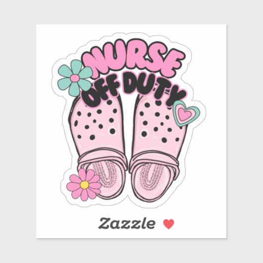 Sticker Infirmière hors service Clogs étanche (Feuille)