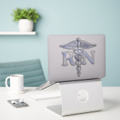 Sticker Infirmière inscrite RN Caduceus Snakes Decor (Ordinateur portable sur le bureau)