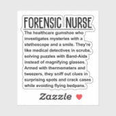 Sticker infirmière judiciaire (Feuille)