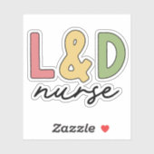 Sticker Infirmière L et D | Infirmière de la main-d'oeuvre (Feuille)