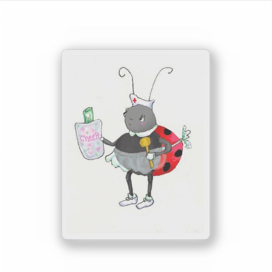 Sticker infirmière Ladybug (Devant)