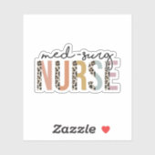 Sticker Infirmière Med-Surg, Infirmière Médicale (Feuille)
