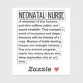 Sticker infirmière néonatale (Feuille)