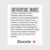 Sticker Infirmière orthopédique (Feuille)