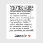 Sticker infirmière pédiatrique (Feuille)