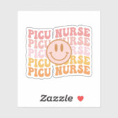 Sticker Infirmière PICU, Unité de soins intensifs pédiatri (Feuille)