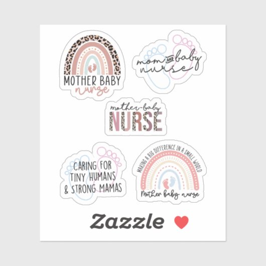 Sticker Infirmière postpartum, nourrice (Feuille)