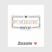 Sticker Infirmière psychique, cadeau pour infirmière psych (Feuille)