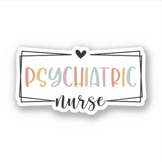 Sticker Infirmière psychique, cadeau pour infirmière psych (Devant)