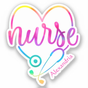 Sticker Infirmière stéthoscope