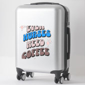 Sticker Infirmières et café (Sur valise)