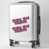 Sticker Infirmières Mercis ! Bleu Rouge (Sur valise)