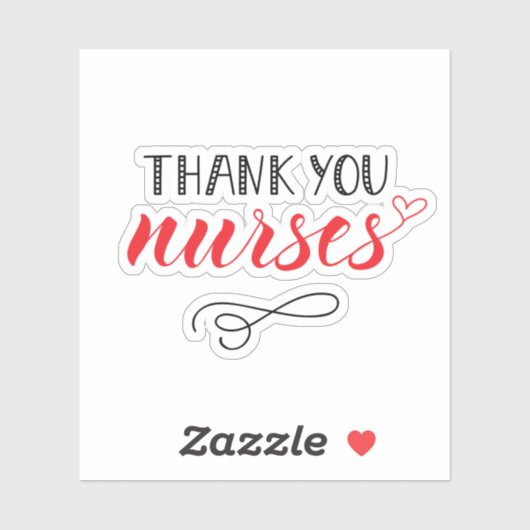 Sticker Infirmières Mercis | Police d'exécution (Feuille)