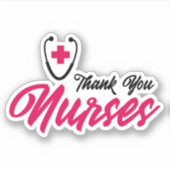 Sticker Infirmières Mercis | Rose (Devant)