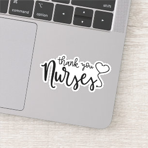 Sticker Infirmières Mercis  Script soigné