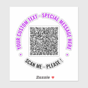 Sticker Info d'analyse de code QR personnalisée Votre stic