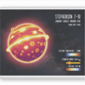 Sticker Infographie de science spatiale sur la plus grande (Devant)