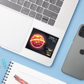 Sticker Infographie de science spatiale sur la plus grande (Ordinateur portable avec iPhone)