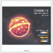 Sticker Infographie de science spatiale sur la plus grande (Feuille)