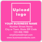 Sticker Information d'affaires sur le grand Carré rose Vin (Devant)