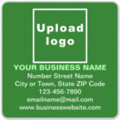 Sticker Information d'affaires sur le grand Carré vert Vin (Devant)