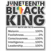 Sticker Informations nutritionnelles Juneteenth Black King (Devant)
