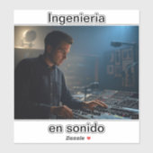 Sticker Ingenieria en sonido (Feuille)