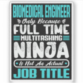 Sticker Ingénieur biomédical Titre de l'emploi Compétences (Devant)