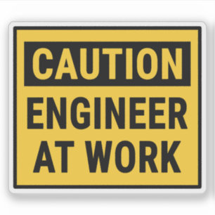 Sticker Ingénieur de prudence au travail