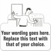 Sticker Ingénieur en plomberie ou chauffage (Devant)