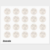 Sticker inimaliste Mariage moderne (Feuille)