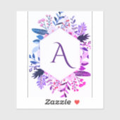 Sticker initial de végétation florale (Feuille)