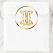 Sticker initial I rond en or (Sac)