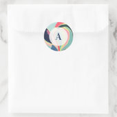 Sticker initial Monogramme d'art Abstrait moderne (Sac)