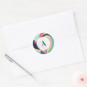 Sticker initial Monogramme d'art Abstrait moderne (Enveloppe)